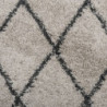Teppich Shaggy Hochflor Modern Beige und Anthrazit 60x110 cm