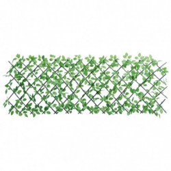 Rankgitter mit Künstlichem Efeu Erweiterbar Grün 180x65 cm