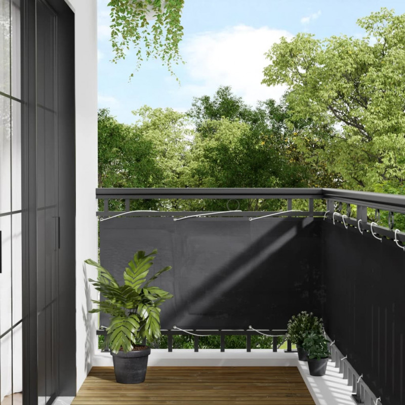 Balkon-Sichtschutz Anthrazit 75x700 cm 100 % Polyester-Oxford