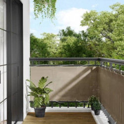 Balkon-Sichtschutz Taupe 75x700 cm 100 % Polyester-Oxford
