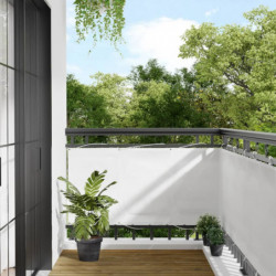 Balkon-Sichtschutz Weiß 75x700 cm 100 % Polyester-Oxford
