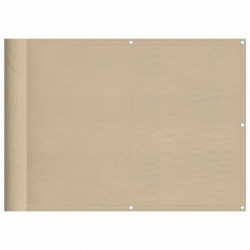 Balkon-Sichtschutz Beige 75x700 cm 100 % Polyester-Oxford