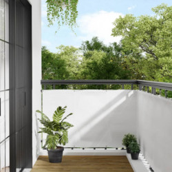 Balkon-Sichtschutz Weiß 90x700 cm 100 % Polyester-Oxford