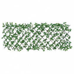 Rankgitter mit Künstlichem Efeu Erweiterbar Grün 186x30 cm