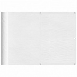 Balkon-Sichtschutz Weiß 75x800 cm 100 % Polyester-Oxford