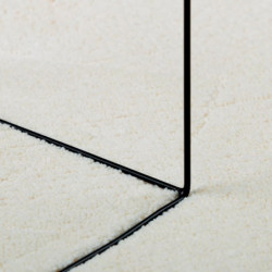 Teppich OVIEDO Kurzflor Creme 80x150 cm