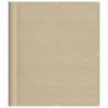 Balkon-Sichtschutz Beige 120x700 cm 100 % Polyester-Oxford