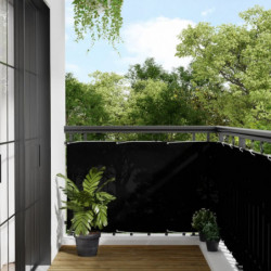 Balkon-Sichtschutz Schwarz 90x800 cm 100 % Polyester-Oxford