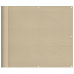 Balkon-Sichtschutz Beige 90x800 cm 100 % Polyester-Oxford