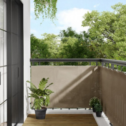 Balkon-Sichtschutz Taupe 90x800 cm 100 % Polyester-Oxford