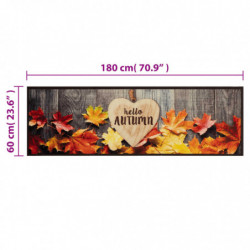 Küchenteppich Waschbar Herbst 60x180 cm Samt
