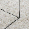 Teppich Shaggy Hochflor Modern Creme 120x120 cm