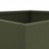 Pflanzkübel Olivgrün 32x30x29 cm Kaltgewalzter Stahl