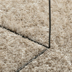 Teppich ISTAN Hochflor Glänzend Beige 80x150 cm