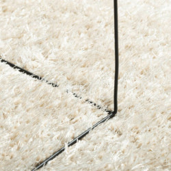 Teppich ISTAN Hochflor Glänzend Creme 80x150 cm