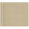 Balkon-Sichtschutz Beige 90x1000 cm 100 % Polyester-Oxford