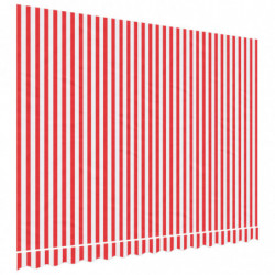 Markisenbespannung Rot und Weiß Gestreift 3,5x2,5 m