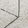 Teppich Shaggy Hochflor Modern Creme 80x250 cm