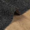 Teppich Shaggy Hochflor Modern Anthrazit 80x250 cm