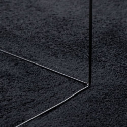 Teppich OVIEDO Kurzflor Schwarz 100x200 cm