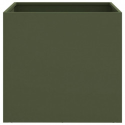 Pflanzkübel Olivgrün 42x40x39 cm Kaltgewalzter Stahl
