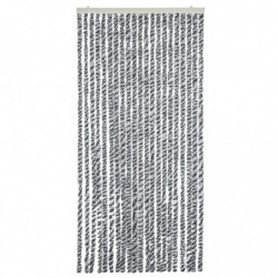 Fliegenvorhang Grau, Schwarz und Weiß 100x200 cm Chenille