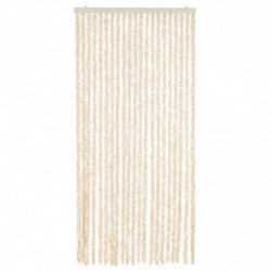 Fliegenvorhang Beige und Weiß 100x220 cm Chenille