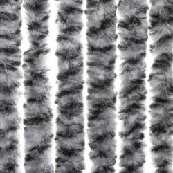 Fliegenvorhang Grau, Schwarz und Weiß 100x220 cm Chenille