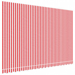 Markisenbespannung Rot und Weiß Gestreift 4,5x3 m