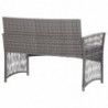 4-tlg. Garten-Lounge-Set Geli mit Auflage Poly Rattan Anthrazit