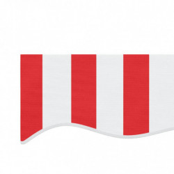 Markisenbespannung Rot und Weiß Gestreift 4,5x3,5 m