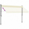 Markise Einziehbar Creme 300x150 cm Stoff und Stahl