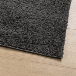 Teppich Shaggy Hochflor Modern Anthrazit 160x230 cm