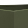 Pflanzkübel Olivgrün 62x40x39 cm Kaltgewalzter Stahl