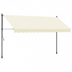 Markise Einziehbar Creme 350x150 cm Stoff und Stahl