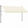 Markise Einziehbar Creme 350x150 cm Stoff und Stahl