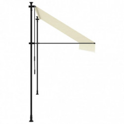 Markise Einziehbar Creme 350x150 cm Stoff und Stahl