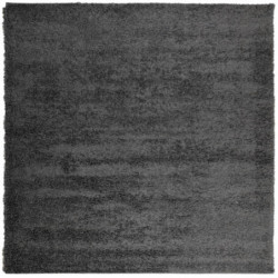 Teppich Shaggy Hochflor Modern Anthrazit 200x200 cm
