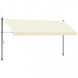 Markise Einziehbar Creme 400x150 cm Stoff und Stahl