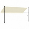 Markise Einziehbar Creme 400x150 cm Stoff und Stahl