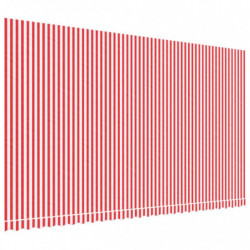Markisenbespannung Rot und Weiß Gestreift 6x3,5 m