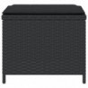 Gartenhocker mit Kissen 4 Stk. Schwarz 41x41x36 cm Poly Rattan