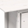 Gartentisch Weiß 100x50x75 cm Massivholz Kiefer