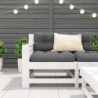Gartensofa mit Armlehne Weiß 69x62x70,5 cm Massivholz Kiefer
