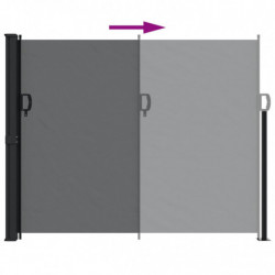 Seitenmarkise Ausziehbar Schwarz 160x600 cm