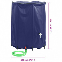 Wassertank mit Wasserhahn Faltbar 1350 L PVC
