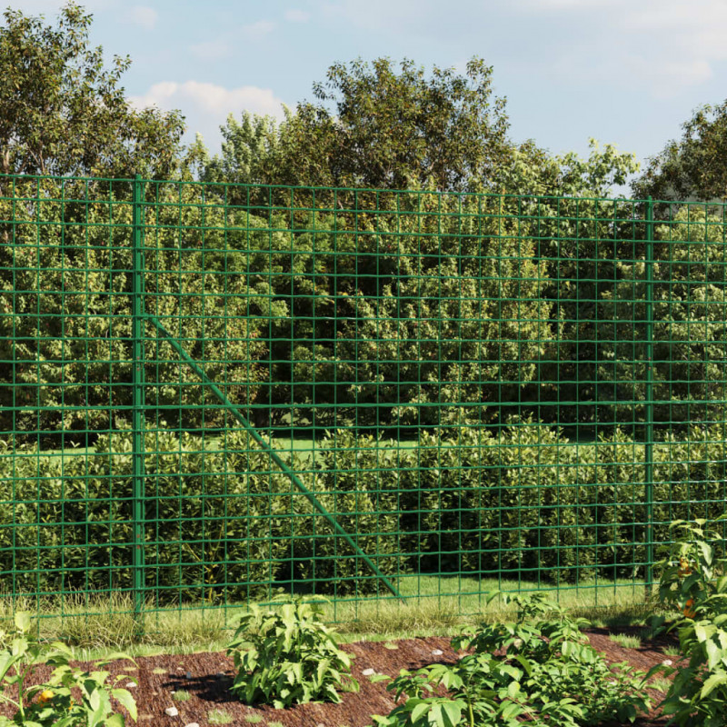 Maschendrahtzaun mit Bodenflansch Grün 2x10 m