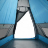 Campingzelt 7 Personen Blau Verdunkelungsstoff Wasserfest