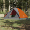 Campingzelt 6 Personen Grau Verdunkelungsstoff Wasserfest
