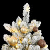 Künstlicher Weihnachtsbaum Klappbar 300 LEDs & Kugeln 180 cm